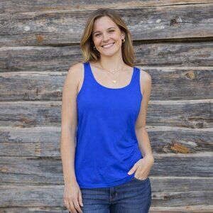 Chadwick's 100% Silk Cami, Royal Blue, Y2K, Size 10